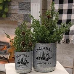 2/Set Cut & Carry Christmas Metal Buckets