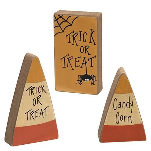 3/Set Trick or Treat Candy Corn Blocks