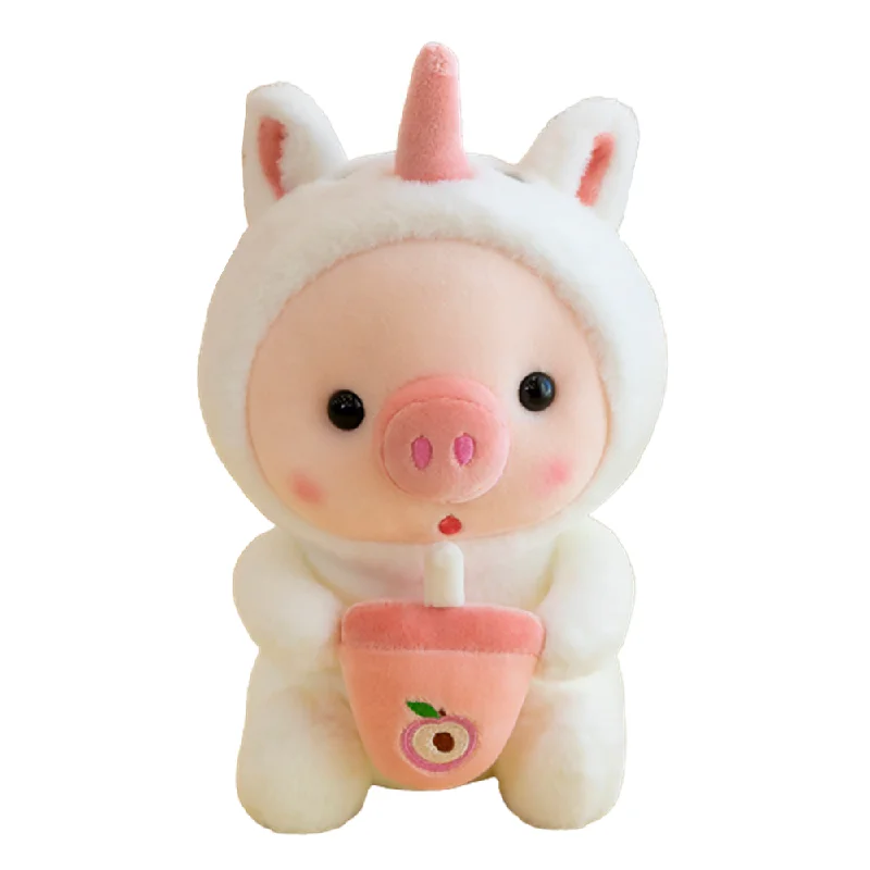 Stuffed Animals Pig Cosplay Unicorn Soft Animals Dolls Kawaii Toy Birthday Gift For Kids Baby Mascot Halloween Xmas Gifts