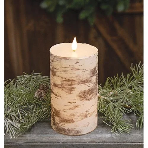 Birch Look LED Timer Votive 2" x 3"