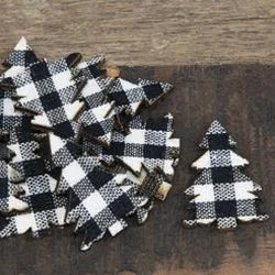 *Black/White Plaid Tree Bowl Filler