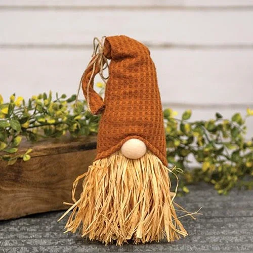 Burnt Orange Raffia Gnome Small