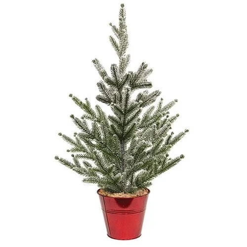 Christmas Tree with Red Metal Base