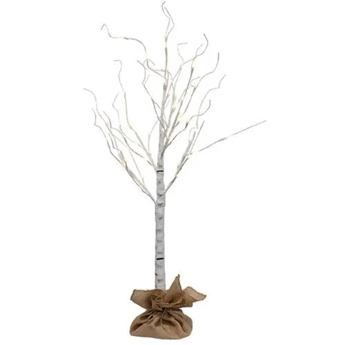 Electric Birch Tree w/48 Lights 4ft