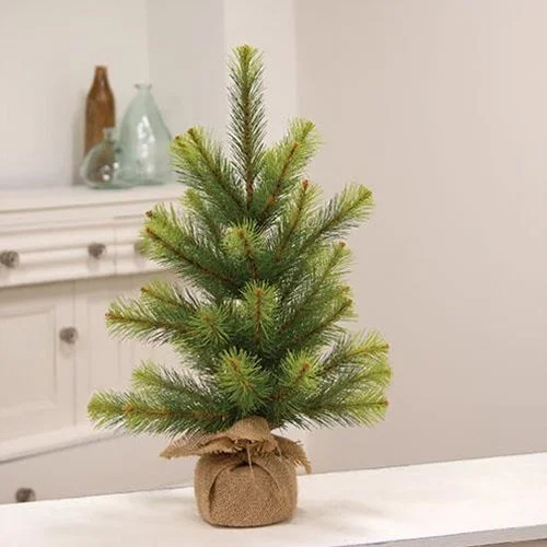 Empire Pine Tree w/Burlap Base 24"