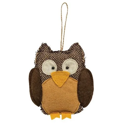 Fabric Owl Ornament