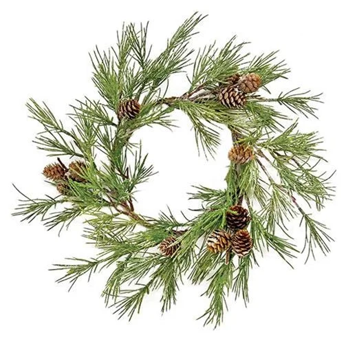 Glittered Woodland Pine Wreath 14"