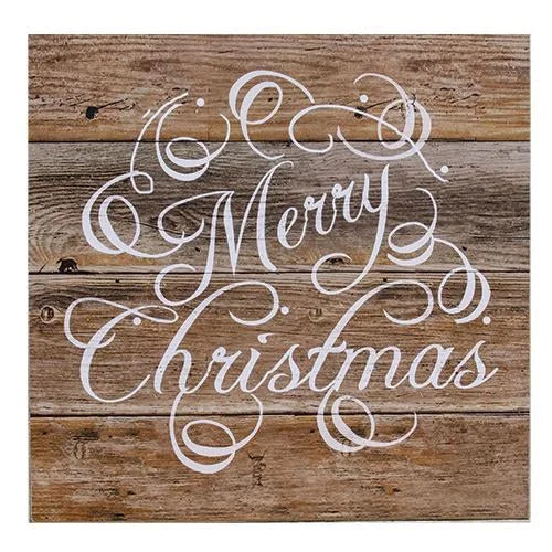 Merry Christmas Wooden Sign