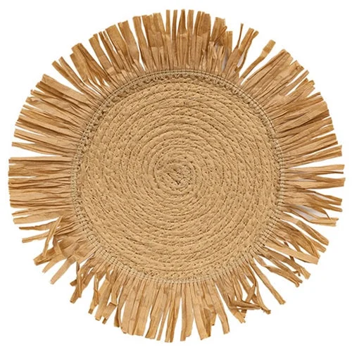 Natural Jute & Dried Grass Candle Mat Medium