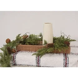 Rustic Cedar & Pine Bell Garland 5ft