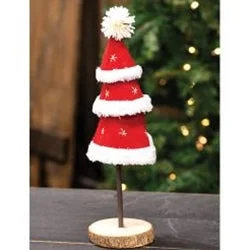 Santa Tiered Felted Tree Small