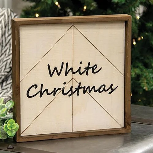 Snow Much Love/White Christmas Reversible Woodburned Sign