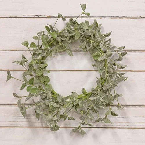 Sparkle Silver Dollar Leaves Wreath 22"