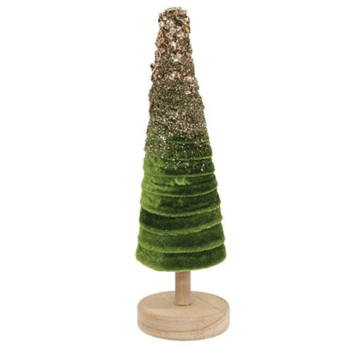 Sparkle Velvet Christmas Tree 9.75"H