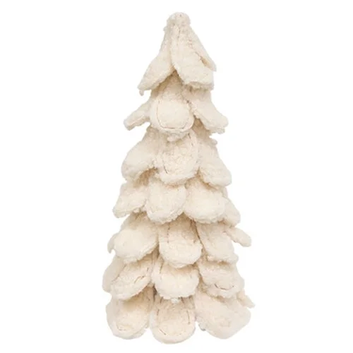 White Sherpa Christmas Tree 13.5"