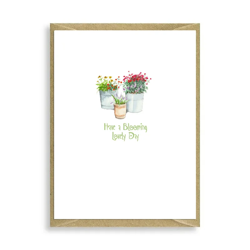 3 Pots Have a Lovely Day Mini Card