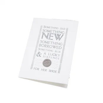 A Lucky Sixpence Wedding Celebration Card