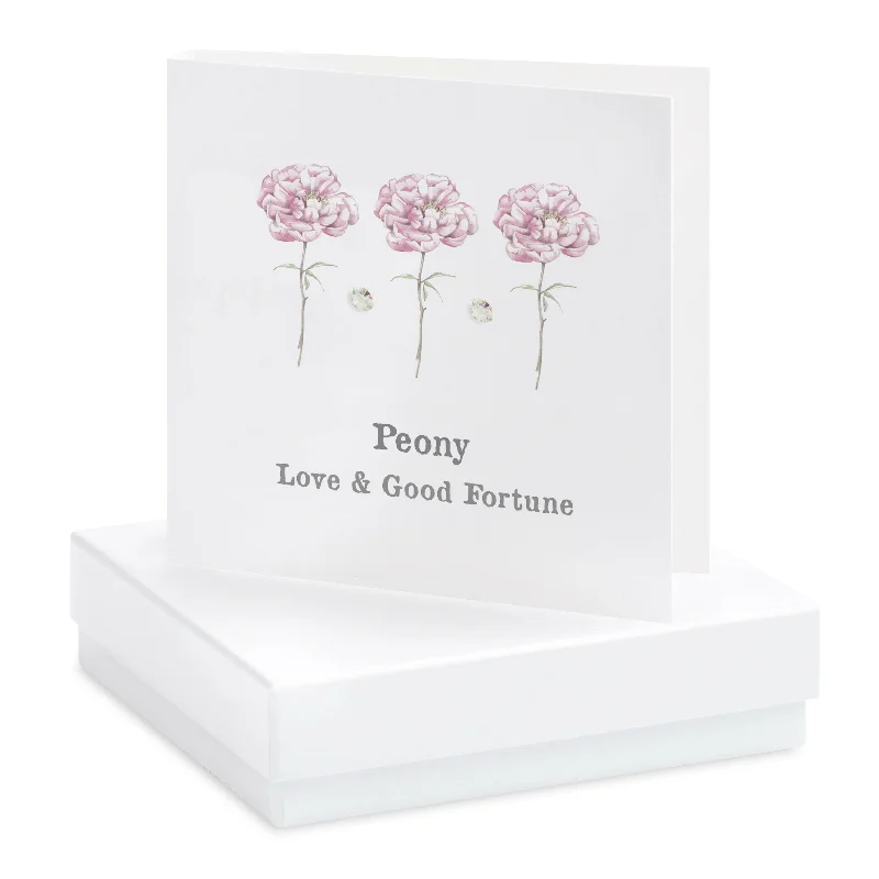 Boxed Sterling Silver Stud Earring Card - Elegant Floral Accessory Gift