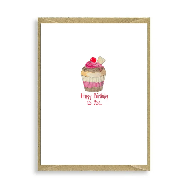 Cupcake Happy Birthday to You Mini Card