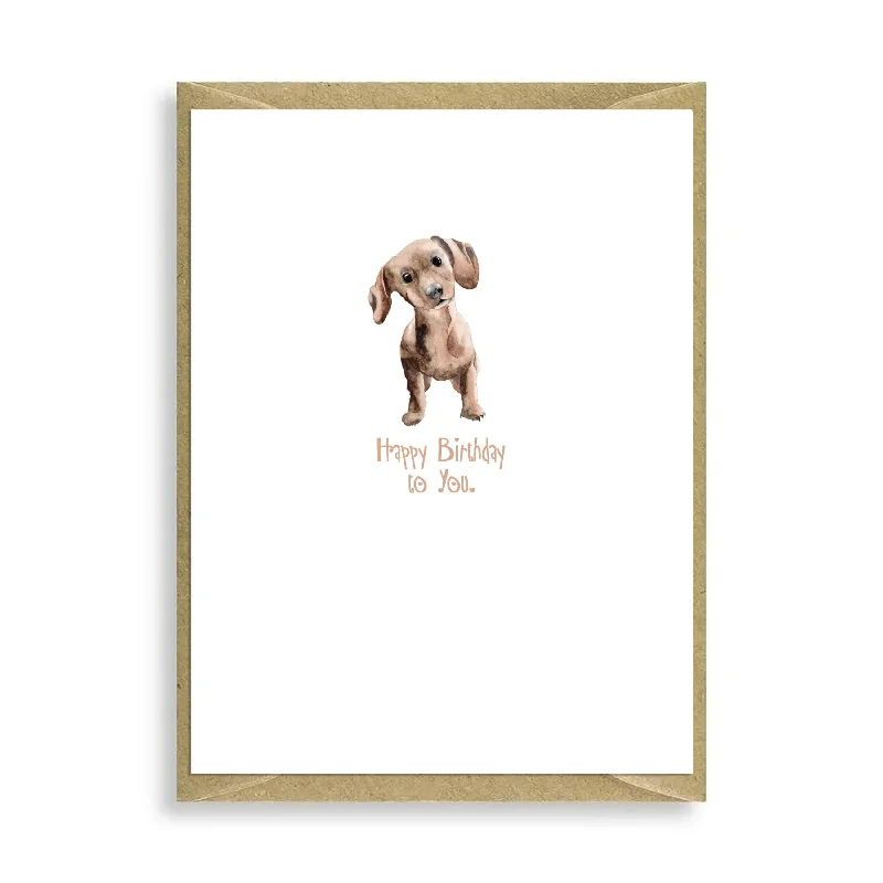 Dachshund Happy Birthday to You Mini Card