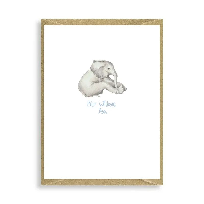 Ele Blue Without You Mini Card