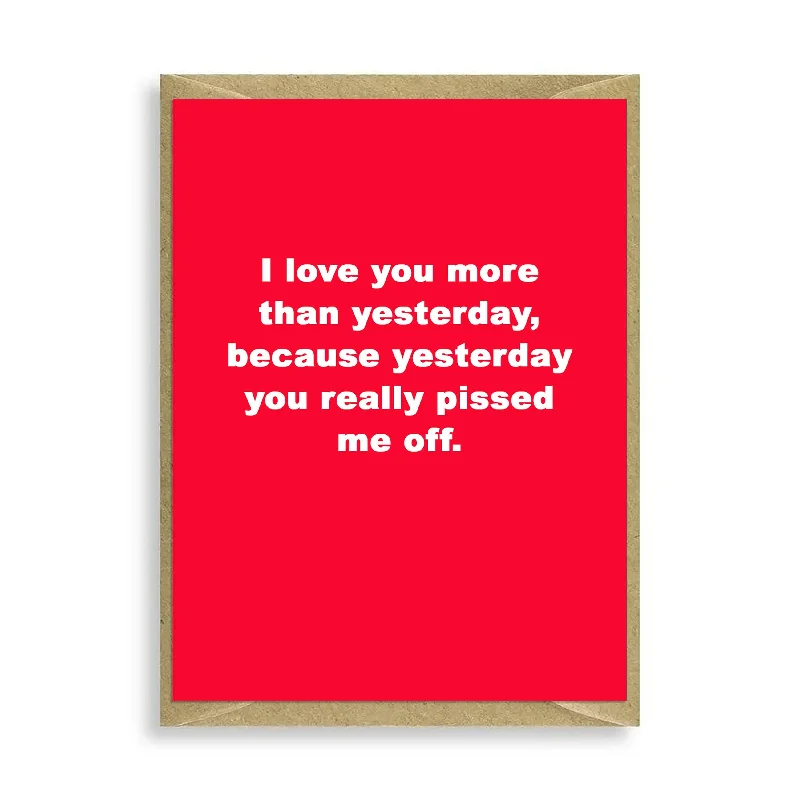 I Love You More Mini Card