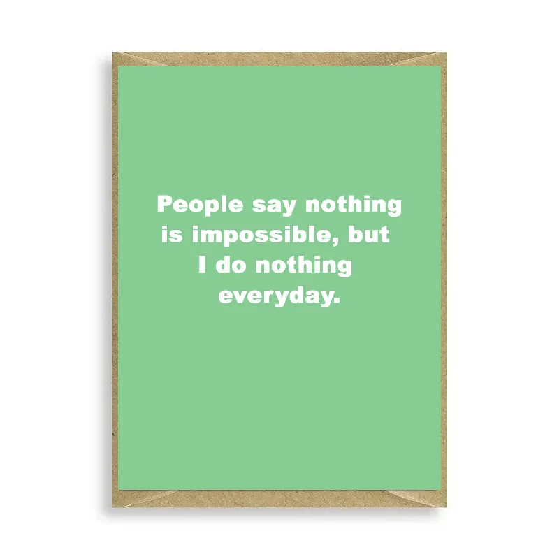 People Say Nothing Mini Card