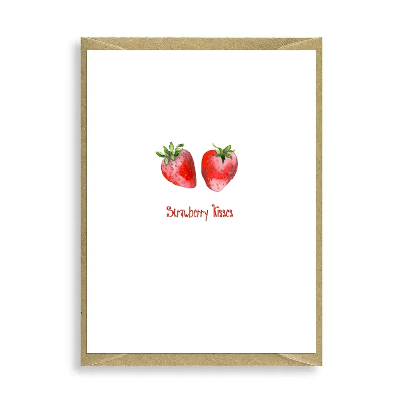 Strawberries Strawberry Kisses Mini Card