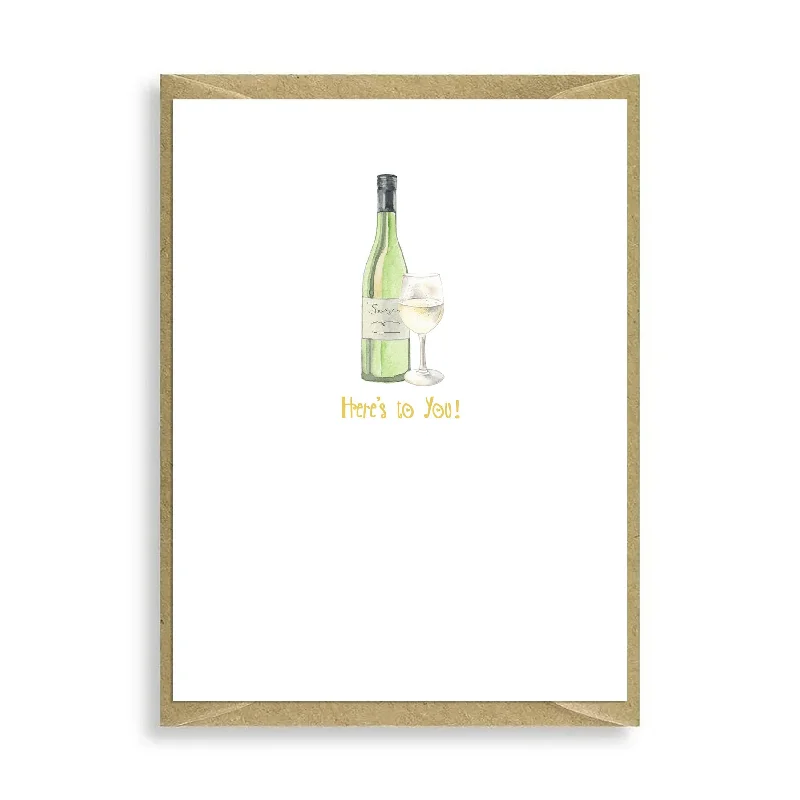 Wine Here's to You Mini Card