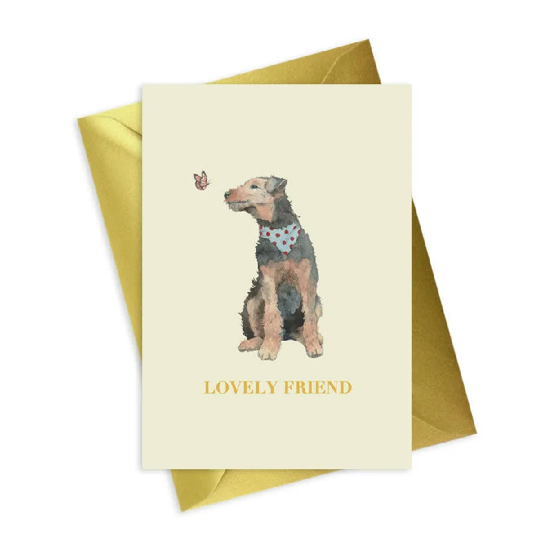 Dog Lovely Friend A6 Foiled Greeting Card - Animal Collection