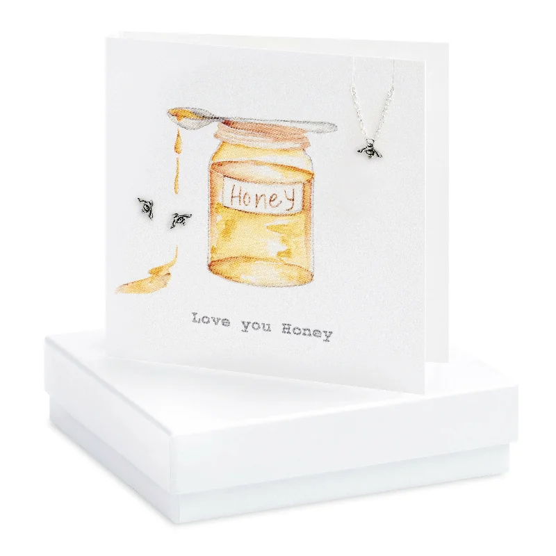 Boxed Honey Pot Necklace & Earring Card