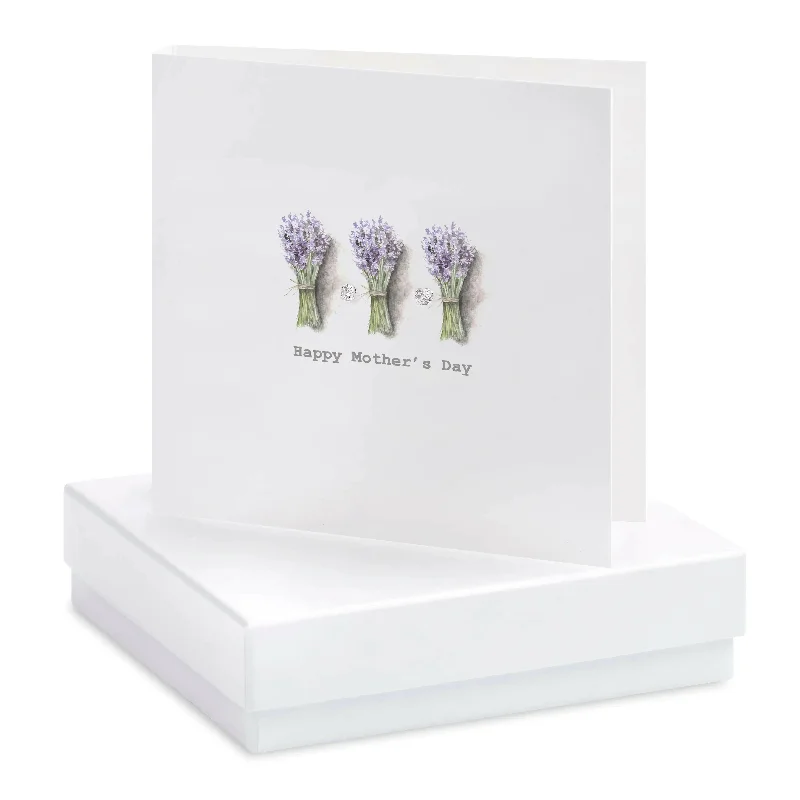 Stud Earrings in Sterling Silver - Perfect Gift for Mom - Boxed Mother's Day Card