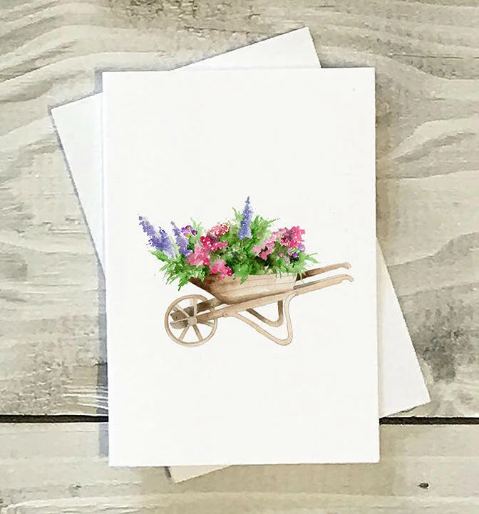 Mini Greeting Card - Wheelbarrow