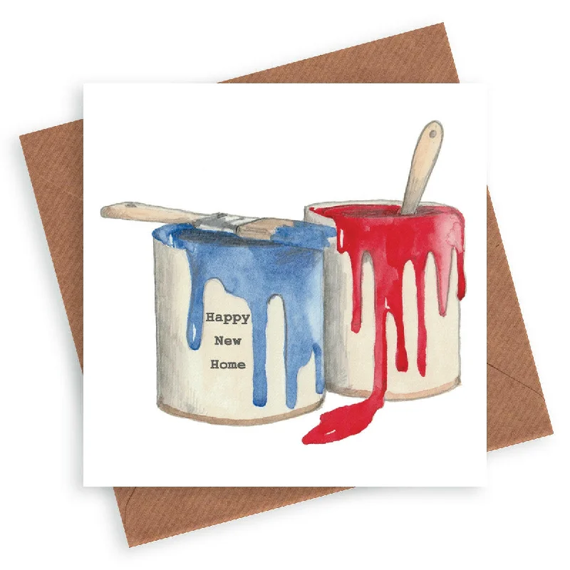 Paint Pots New Home Greeting Card