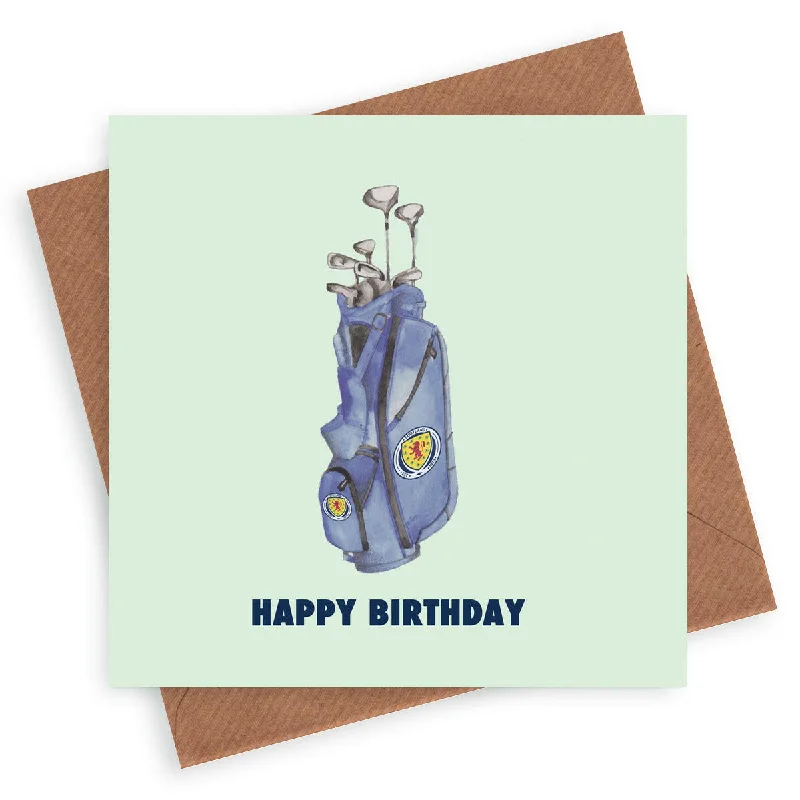 Scotland Football Golf Happy Birthday Greeting Card