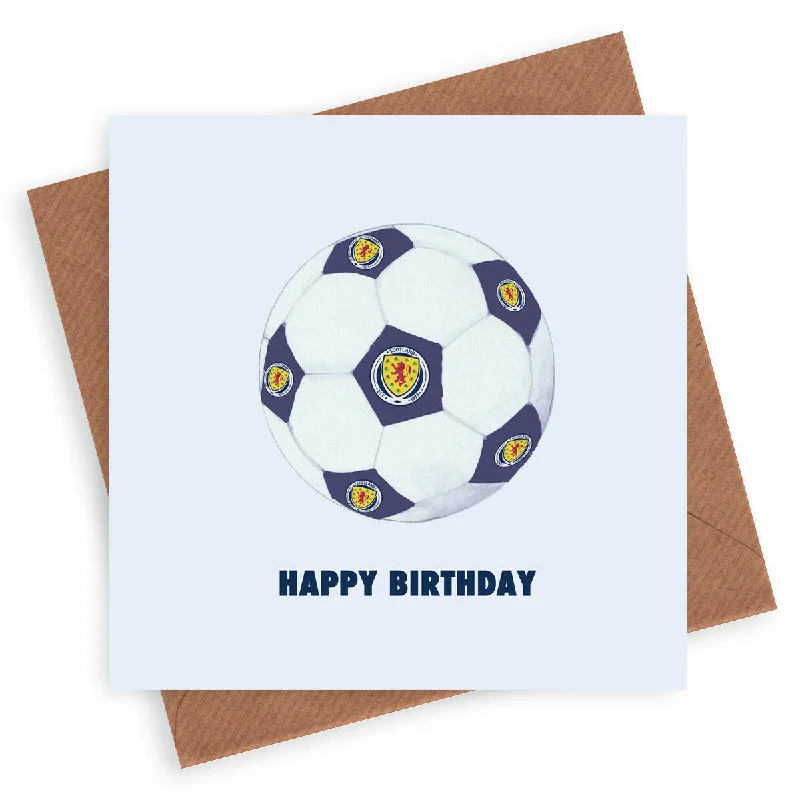 Scotland Football Happy Birthday Football Greeting Card