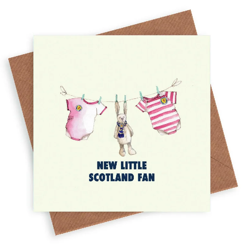 Scotland Football New Baby Girl Greeting Card