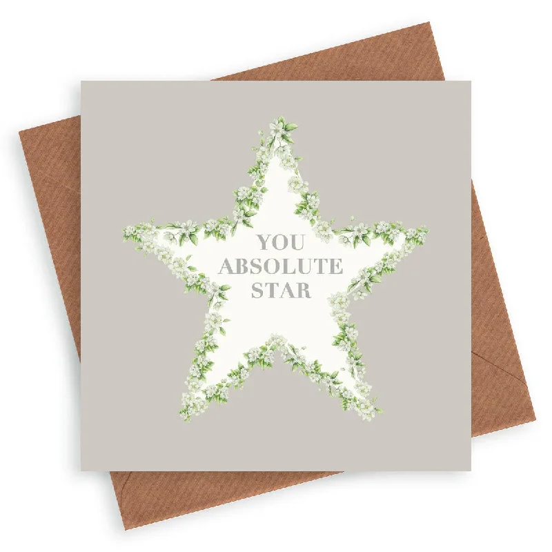 Vintage Sentiments Greeting Card Absolute Star