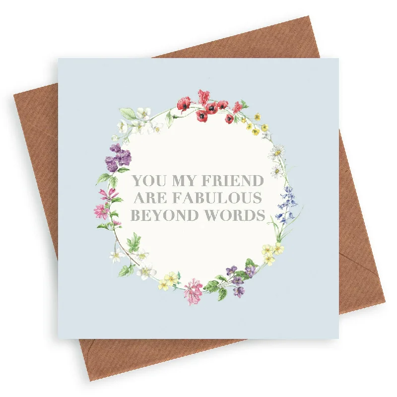 Vintage Sentiments Greeting Card Fabulous Friend