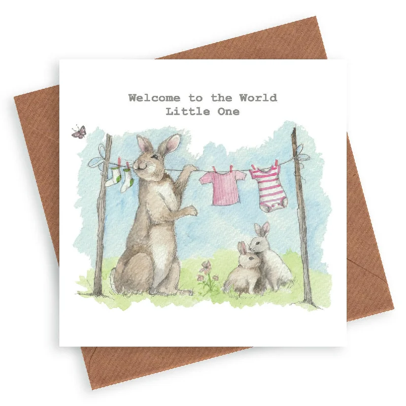 Welcome To The World Baby Girl Greeting Card